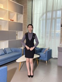 BD-MO-101 網上訂購修身前台接待制服 設計職業套裝 柔軟耐洗 前台接待制服供應商